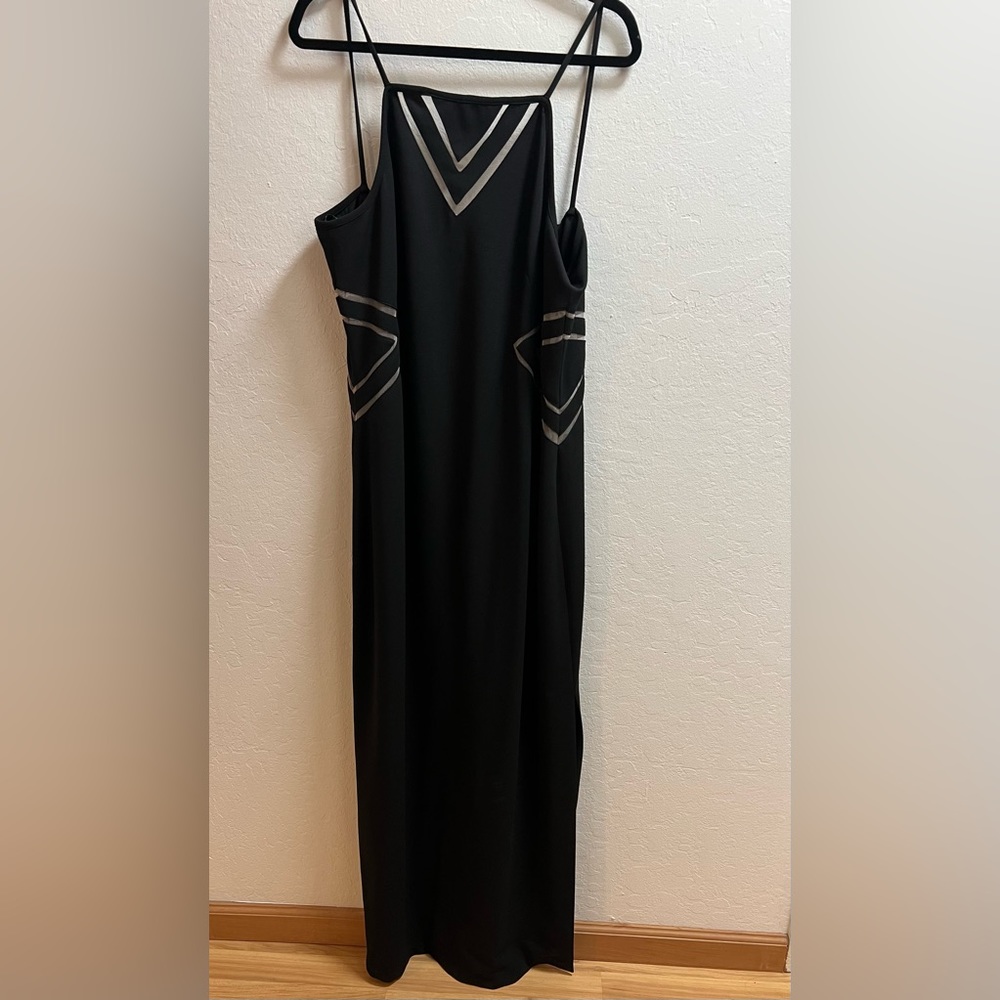 Scarlet long black dress